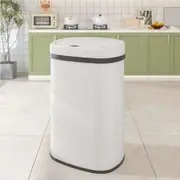 Advwin 50L Motion Sensor Bin Smart Kitchen Waste Trash Can Touch Free Garbage Cabniet White