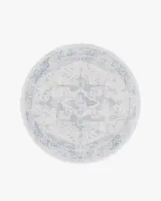 185' Round | Machine Washable Runner Rug | Kid & Pet Friendly | Indoor Rug | Kira Soft Blue Rug | Ruggable