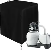 Pool Pump Cover - Waterproof Pool Filter Winter Cover | Heavy Duty Anti-UV Enclosure Catcher Ground Protection for Outside Units Swimming Shed Pond Backyard Outdoor