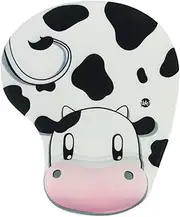 Onwon Cute Cartoon Wrist Protected Personalized Computer Decoration, Ergonomic Design Memory Foam, Gel Mouse Pad/Wrist Rest (Cow Style)