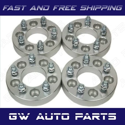 4PC 1" WHEEL ADAPTER 5X100 TO 5X4.75 CB 57MM STUD 12X1.5 FITS DODGE CHEVY PONTIA (for: Volkswagen)