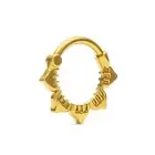 18K Gold Vermeil 16g Lotus Septum Ring, Clicker Hoop, Fits Helix, Daith, Tragus