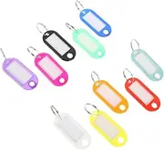 JEWEDECO 100pcs Colorful Pp Plastic Key Tags Multipurpose Luggage Tag for Hotel Key Holder Ring