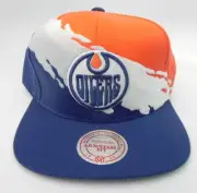 EDMONTON OILERS NHL MITCHELL & NESS PAINTBRUSH VINTAGE SNAPBACK CAP HAT NEW!