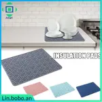 SILICONE DISH DRYING MAT WITH HANGING HOLE EASY CLEAN HEAT R