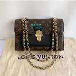 雅萱二手 LOUIS VUITTON(路易威登)LV VICTOIRE 雙鏈雙層風琴包 黑色 單肩斜挎包M41732