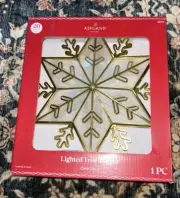 Ashland Lighted Star Tree Topper Gold Warm 20 Warm White Lights, Clear Cord, New