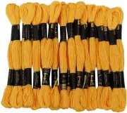 Anchor Stranded Cotton Thread for Cross Stitch/ Embroidery Color- Yellow 302