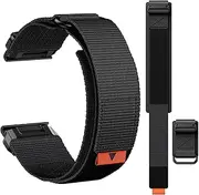 Chuangdi Tactical Nylon Watch Bands for Fenix 7X / Fenix 6X / Fenix 5X / Enduro 2, Quick Fit 22mm Adjustable Rugged Weave Ballistic Nylon Webbing Wrist Strap for Garmin Tactix 7 Pro,Instinct 2X
