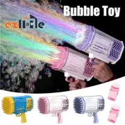 Soap Bazooka Bubble Gun Rocket Launcher Toy 69 Hole Kid Machine Blower
