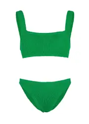 Hunza G Xandra Seersucker Bikini - Green - One Size One Size