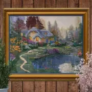 Everett's Cottage Tiling Scene by Thomas Kinkade OESD