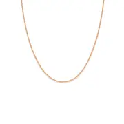 9ct Rose Gold 45cm Solid Curb Chain