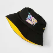 Kids' The Hype House Reversible Bucket Hat - Black/Yellow