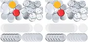 Binxind 200 Sets Round Button Parts Blank Making Supplies 58mm Metal Button Badge Making Kits, Blank Pin Back Button Parts