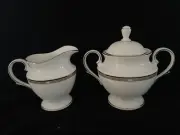 Lenox Pearlescence Platinum Sugar Bowl And Creamer New