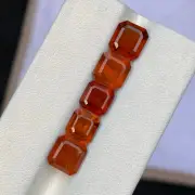 11 Ct's Beautiful Natural Red Hessonite Garnet, Emerald Cut Hessonite, Garnet