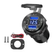 4 Port 12V USB Outlet ,Dual PD & QC Multiple USB Port for Car, USB C-2207