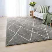 Trellis Rug - Grey, Extra Extra Large - 300cm x 200cm