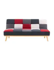 [Sarantino] 3 Seater Modular Linen Fabric Sofa Bed Couch Multi-colour