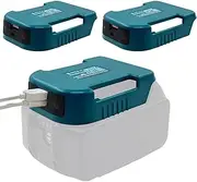 2 Pack USB Charger Adapter for Makita 18V Battery with USB & Type-C Fast Charging Power Wheel Adapter USB Charger (Adapter Only)