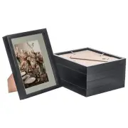 5x Black 8" x 10" 3D Box Photo Frames Grey 5" x 7" Mount Craft Shadow Picture