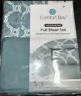 Comfort Bay Full Size Sheet Set Designer Print With Solid Flat Sheet Soft Teal