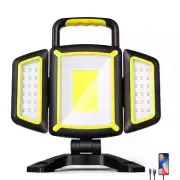 Portable LED Work Light Magnetic Base Rechargeable Battery Operated Flashlight