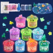 Ocean Adventure Glow in The Dark Slime Kit 9 Pack, with Deep Sea Slimes Charm...