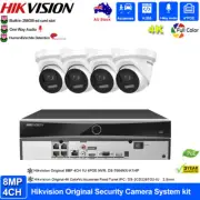 Hikvision 4K 4CH 4 PoE NVR 8MP CCTV System Kit Security IP Camera ColorVu Audio