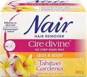 Cire Divine Microwaveable Body Hair Removal Wax Kit (Tahitian Gardenia, 400G/...