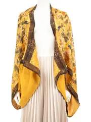 Butterfly Floral Print Cape