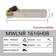 MWLNR 1616H08 16mm CNC Lathe Turning Tool Holder Anti vibration lathe tool mwlnr