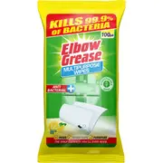 Elbow Grease Multipurpose Wipes Lemon Fresh 100 pack