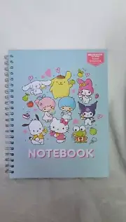 2024 Sanrio Hello Kitty & Friends Blue Spiral Notebook Hard Cover lined paper
