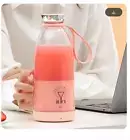 Portable juicer Fresh Juice Bottle Blender Plus 500ml Wireless Pink