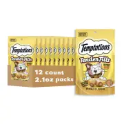 Temptations Tender Fills Roasted Chicken Flavor Crunchy and Soft Adult Cat Tr...