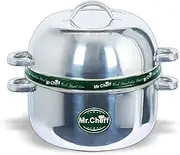 Export Store Stainless Steel Thermal Rice Cooker with Stainless Steel 1Kg Pot Inside (Silver). (Pack Of 1)