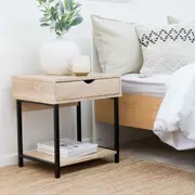 Vigo Bedside Table - Black