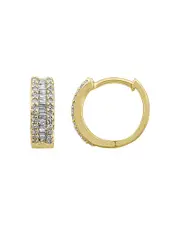 Bloomingdale's Fine Collection Diamond Baguette Hoop Earrings in 14K Yellow Gold, 0.25 ct. t. w.