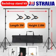 Photography Background Stand Studio Backdrop Support KIT Heavy-Duty Screen Clamp