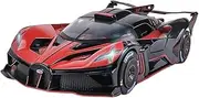 Scale Finished Model Car 1:24 for Bugatti Bolide Alloy Sport Car Model Diecast Pull Back Collecting Hobbies Birthday Miniature Replica Car(Red)