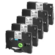 5PK TZe-S211 Label Tape Strong Adhesive Label Maker For Brother P-Touch LOT