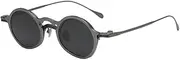 [HCHES] Vintage 2 In 1 Magnet Clip Pure Titanium Eyeglasses Frame Men Retro Polarized Glasses Frame Women Eyewear