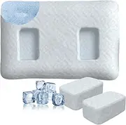 Piercing Pillow with Ear Holes for Side Sleepers,Ear Pillow Memory Foam Relief Ear Pain with Ultra Soft and Cool Cover,Ear Piercing Protection for Ear Pierced and Comes with Matching Plugs for Holes