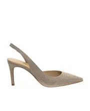 Chelsea slingback lurex pumps US9.5,US9 Nude