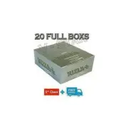 20 BOX RIZLA SILVER KING SIZE SLIM ULTRA THIN CIGARETTE SMOKING ROLLING PAPERS