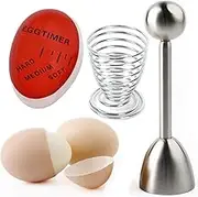 3 Pcs Set Soft Hard Boiled Egg Cracker Topper Stainless Steel Shell Separator Remover Eggs Cutter