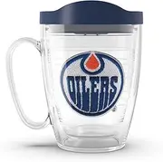 Tervis NHL Edmonton Oilers - Primary Logo Made in USA Double Walled Insulated Tumbler Travel Cup Keeps Drinks Cold & Hot, 16oz Mug with Handle, Classic