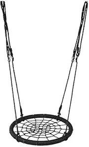 Kids Rope Swing Round Outdoor Birds Crows Nest Spider Web Swing Seat 65cm